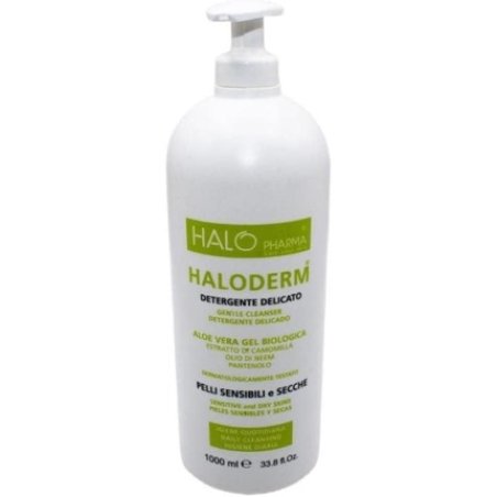 Halo Pharma Haloderm Delicate Detergent 1L HDPE2 Bottle with C/PP92 Cap