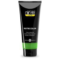 Nirvel NUTRE COLOR FLUOR Mint 200ml Professional Mask - Temporary Coloring for Nourishment and Brightness