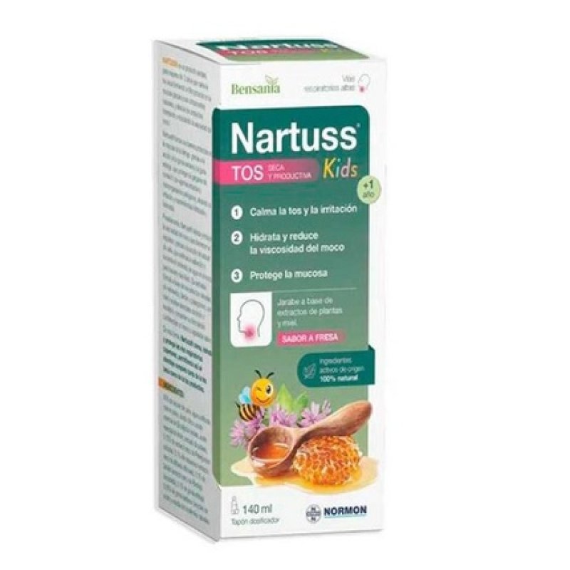 Bensania Nartuss Kids Dry Cough 140ml - Soothing Dry Cough for Children