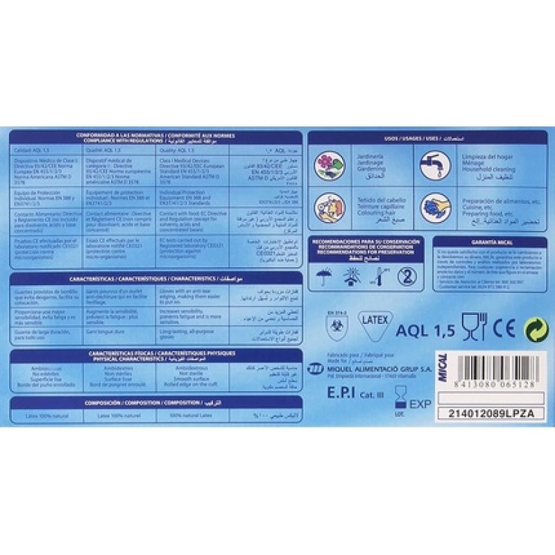 Mical Exam Latex Powdered Gloves Size S/6 7, 100 Pieces