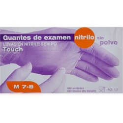 Voile Disposable Nitrile Gloves Blue Size 7-8