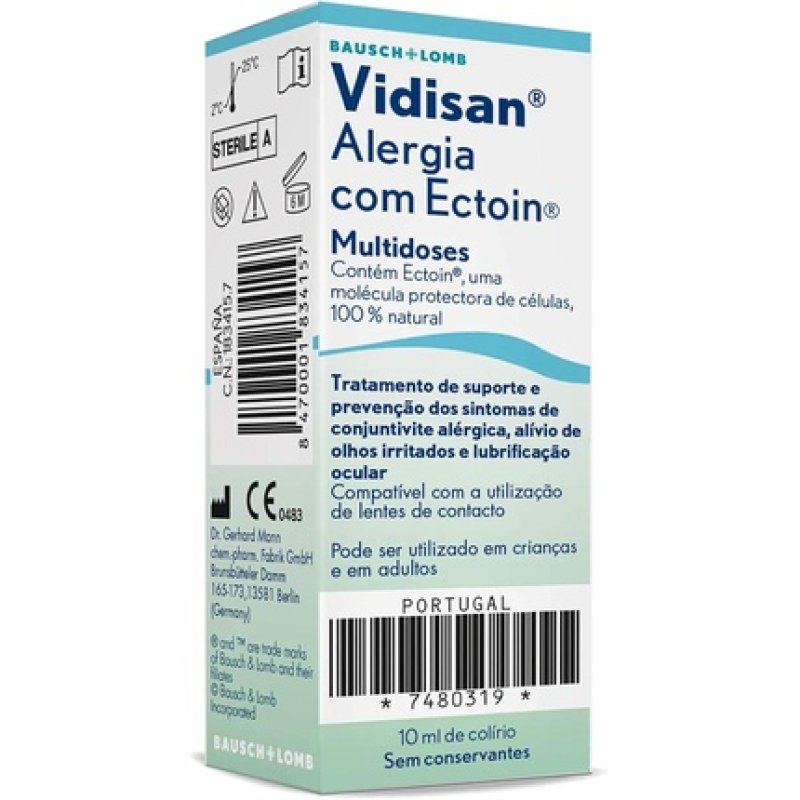 Vidisan Allergy Eye Drops with Ectoin 10ml