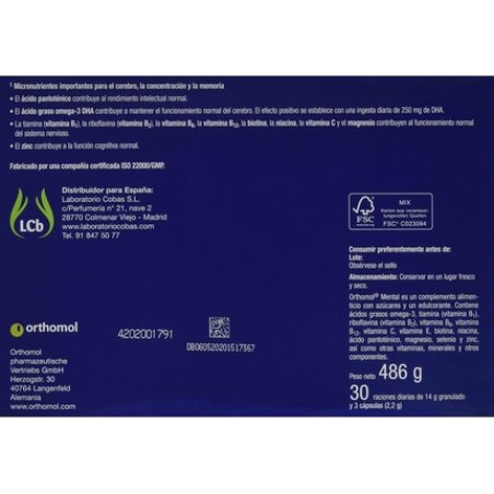 Orthomol Mental 30 Capsules and Caps