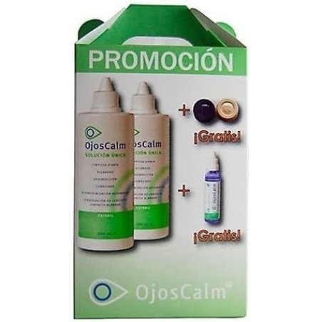 Ojoscalm Pack of 2 x 360ml 60ml Contact Lens Solution
