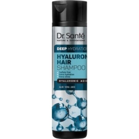 Dr. Santé Hyaluron Shampoo without Silicon Sulfates and Parabens 250ml Deep Hydration for Keratin Straightening