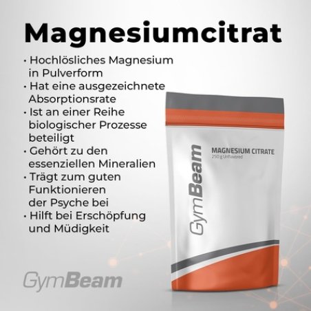 Gymbeam Magnesium Powder Highly Soluble Magnesium Citrate