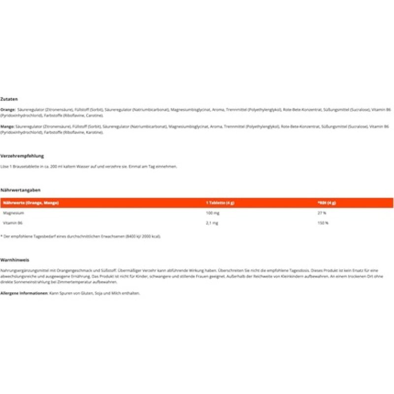 Gymbeam Highly Absorbing Magnesium B6 Effervescent Tablets