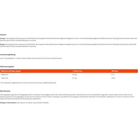 Gymbeam Highly Absorbing Magnesium B6 Effervescent Tablets