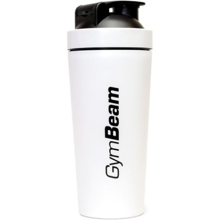 GymBeam Stainless Steel Shaker 750ml Protein Shaker White