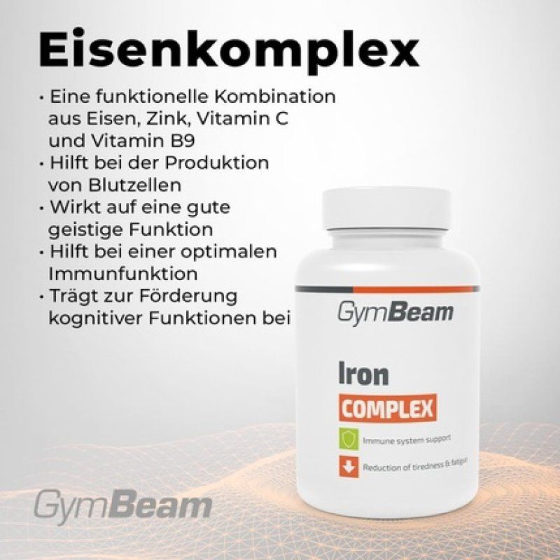 Gymbeam Iron Complex Functional Combination of Iron, Vitamin C, Zinc