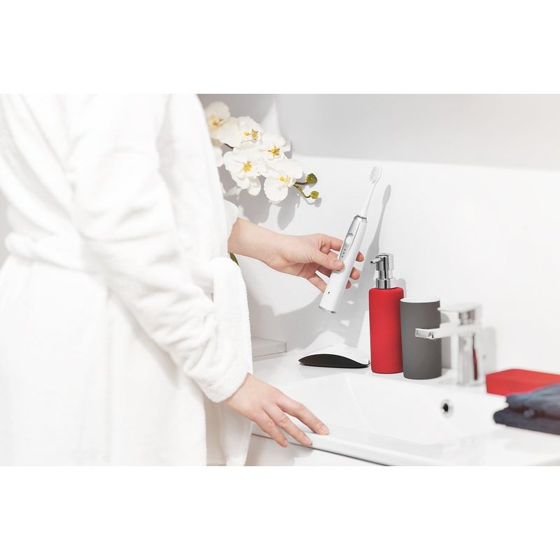 Eta ETA270790000 brosse à dents électrique Brosse à dents à ultrasons Bleu, Acier inoxydable, Blanc