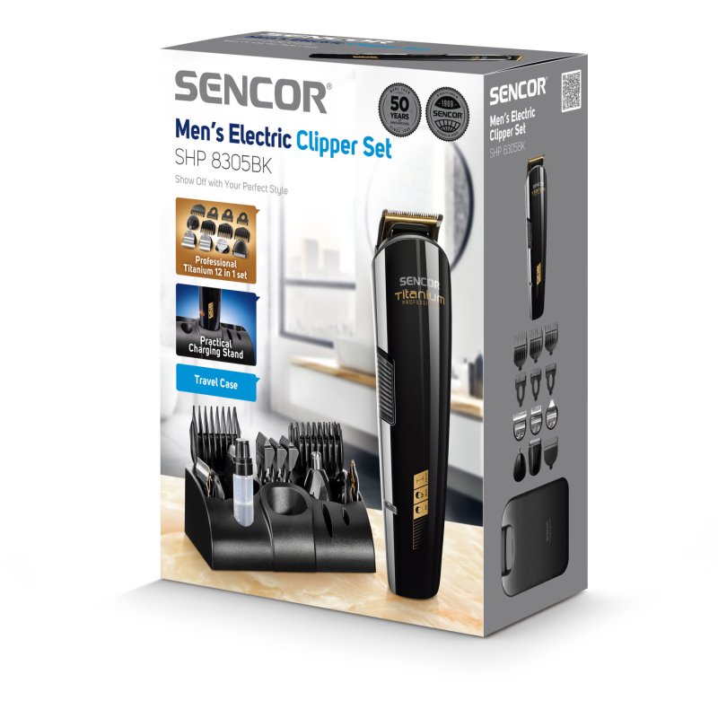 Sencor SHP 8305BK hair trimmers/clipper Black Lithium-Ion (Li-Ion)