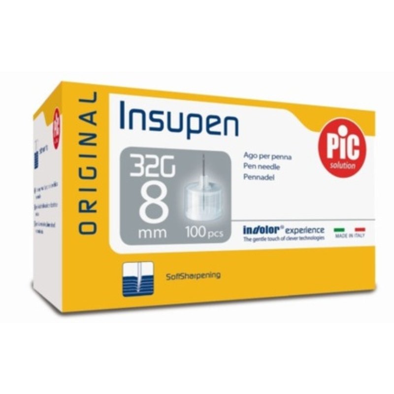 Insupen Original 32g Pen Needles 0.23x8mm - Pack of 100