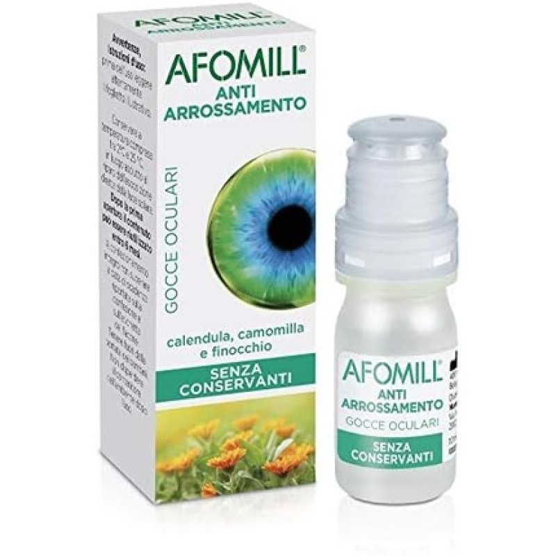 Afomill Eye Drops Redness Relief with Calendula, Chamomile, and Fennel 10ml