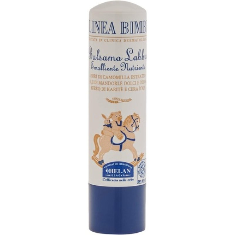 Helan Linea Bimbi Bio Children's Lip Balm Nourishing Moisturising Cocoa Butter with Sweet Almond Olive Oil Shea Butter