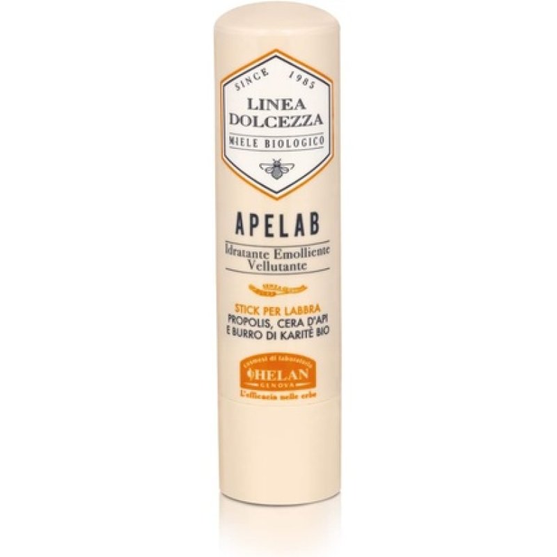 Helan Linea Dolcezza Apelab Lip Balm Stick with Shea Butter Beeswax Propolis Against Chapping 4ml - Made in Italy