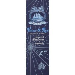 Helan Vetiver & Rum Men's Deodorant Perfume Natural Spray without Aluminium Salts Enriched with Essential Oils Fresh