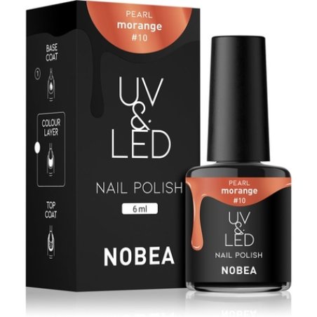 NOBEA UV & LED Nail Polish Gel in Morange 10 - 6 ml