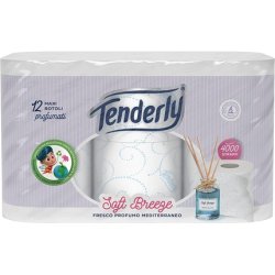 Tenderly Soft Breeze Toilet Paper Soft 12 Oversized Rolls With A Fresh