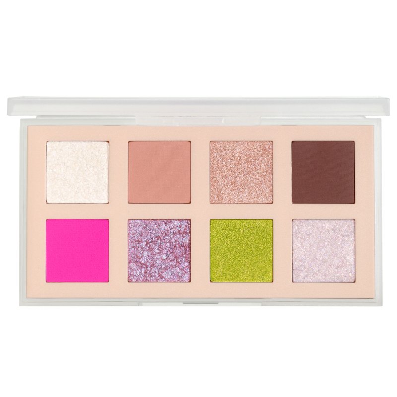 Mulac Cosmetics Neonude Palette ombre à paupière Colle pailletée, Lumineux, Mat, Brillant