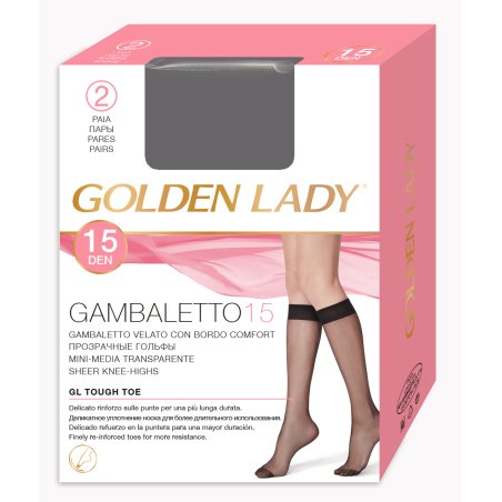 Golden Lady 8300497001064 Collant et chaussette Gris, Transparent