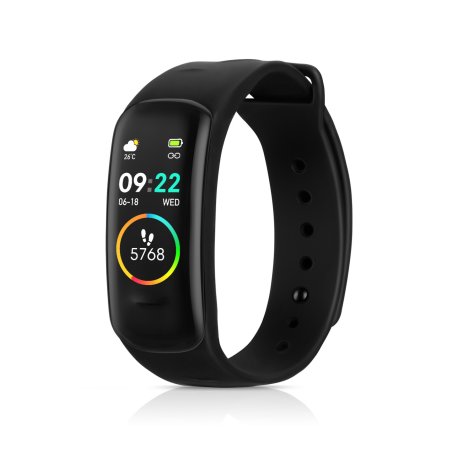 Niceboy X-fit Plus OLED Bracelet connecté 2,44 cm (0.96") IP67 Noir
