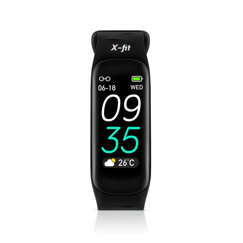 Niceboy X-fit Plus OLED Bracelet connecté 2,44 cm (0.96") IP67 Noir
