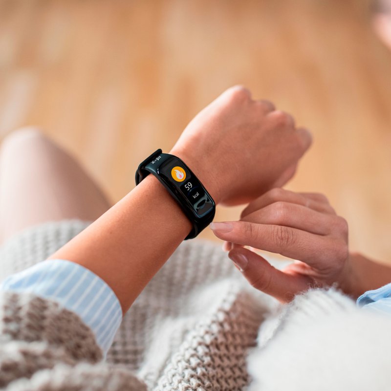 Niceboy X-fit Plus OLED Bracelet connecté 2,44 cm (0.96") IP67 Noir