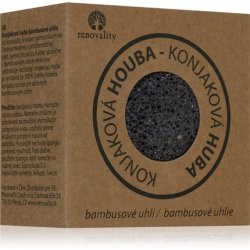 Renovality Konjac Mushroom Bamboo Charcoal Cleansing Sponge - Size: 7x4 cm