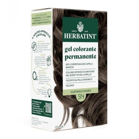 Herbatint Permanent Hair Color Gel 5N Light Brown 170ml