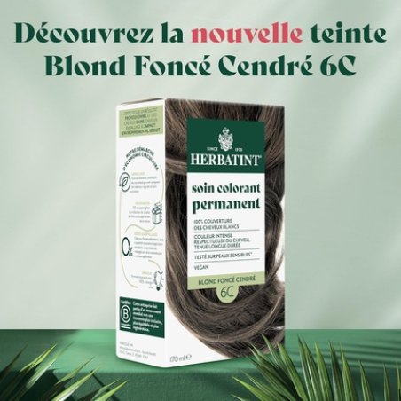 Herbatint Permanent Hair Color Treatment 6C Dark Ash Blonde 170ml