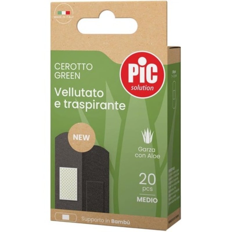 Pic Green Velvety and Breathable Gauze Patch with Aloe Vera 20 Medium Patches