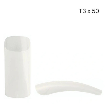 Xanitalia Pro Xan Pro Natural Square Tips With Long Band T3 - 50 Pieces