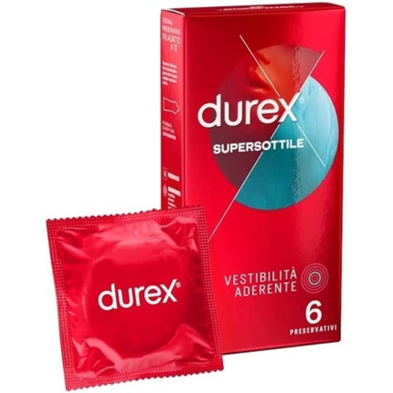Durex Supersottile Fitted Condoms - Pack of 6