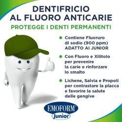 Emoform Junior Toothpaste for Children 6 Years - 75ml Mint