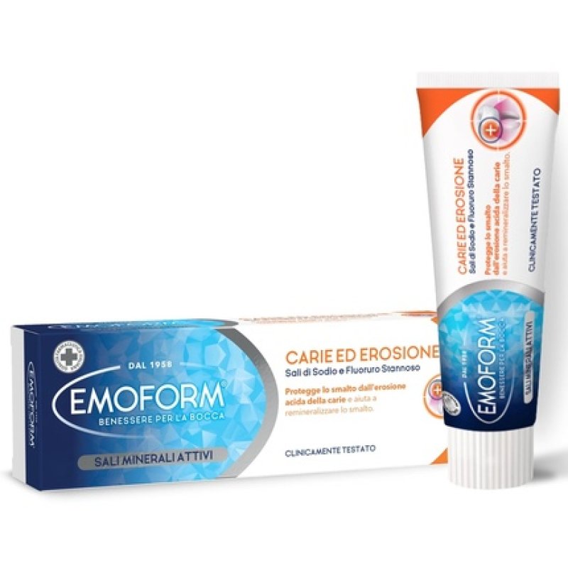 Emoform Toothpaste for Caries and Erosion 75ml with Sodium Salts and Tin Fluoride