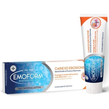 Emoform Toothpaste for Caries and Erosion 75ml with Sodium Salts and Tin Fluoride