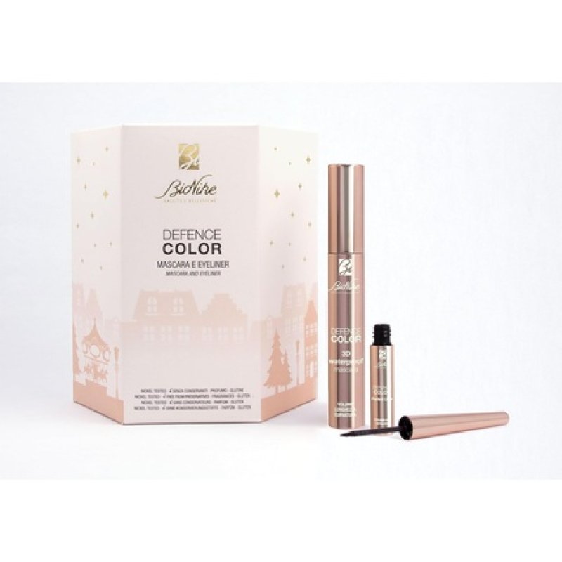BioNike Gift Set for Women Defence Color Eyes 3D Mascara Black 11ml and Perfect Liner Eyeliner Black 3ml