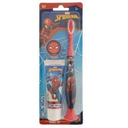 Mr. White Spiderman Travel Kit Toothpaste and Brush for Kids 3 Years