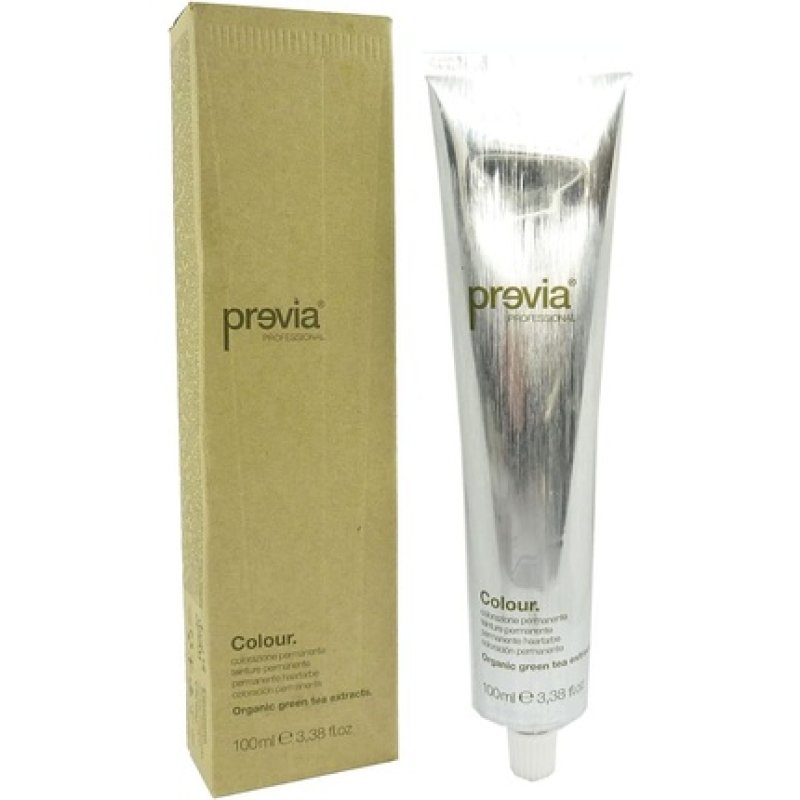 Previa Professional Colour Organic Green Tea Extracts Permanent Hair Dye 100ml 08,73 Tobacco Light Blonde
