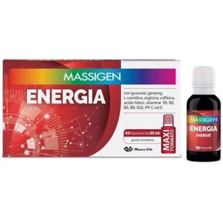 Massigen Energy Dietary Supplement 10 Bottles of 25ml