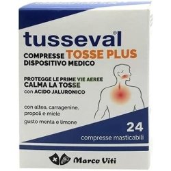 Tusseval Tosse Plus Mint and Lemon Flavor 24 Tablets