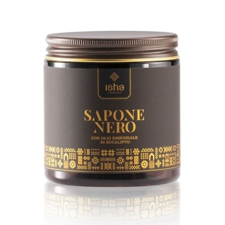 Isha Black Soap With Eucalyptus Essential Oil 250 Gr