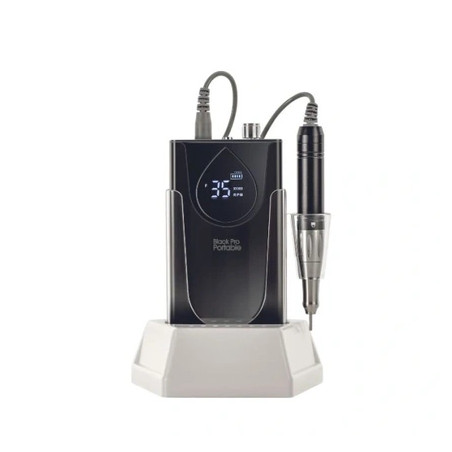 Xanitalia Pro Black Pro Portable Professional Nail Drill 35000 Rechargeable