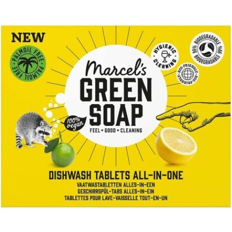 Marcel's Green Soap Dishwasher Tabs All-In-One - Grapefruit & Lime