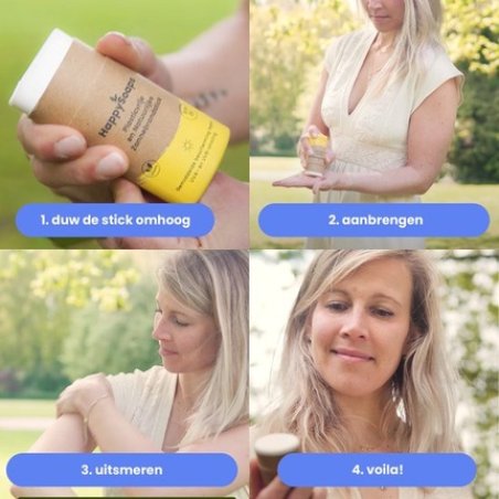 Happysoaps Sunscreen Stick Spf 30 - High Uva And Uvb Protection - Suitable For Children - With Mineral Filters - 100%