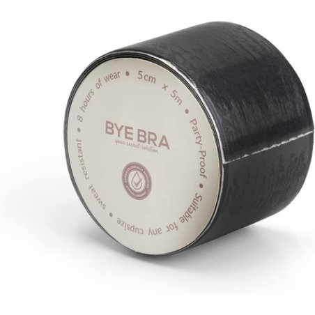 Bye Bra Body Tape 5cm Fashionable Lingerie Tape Sweatproof and Waterproof Extra Wide Black