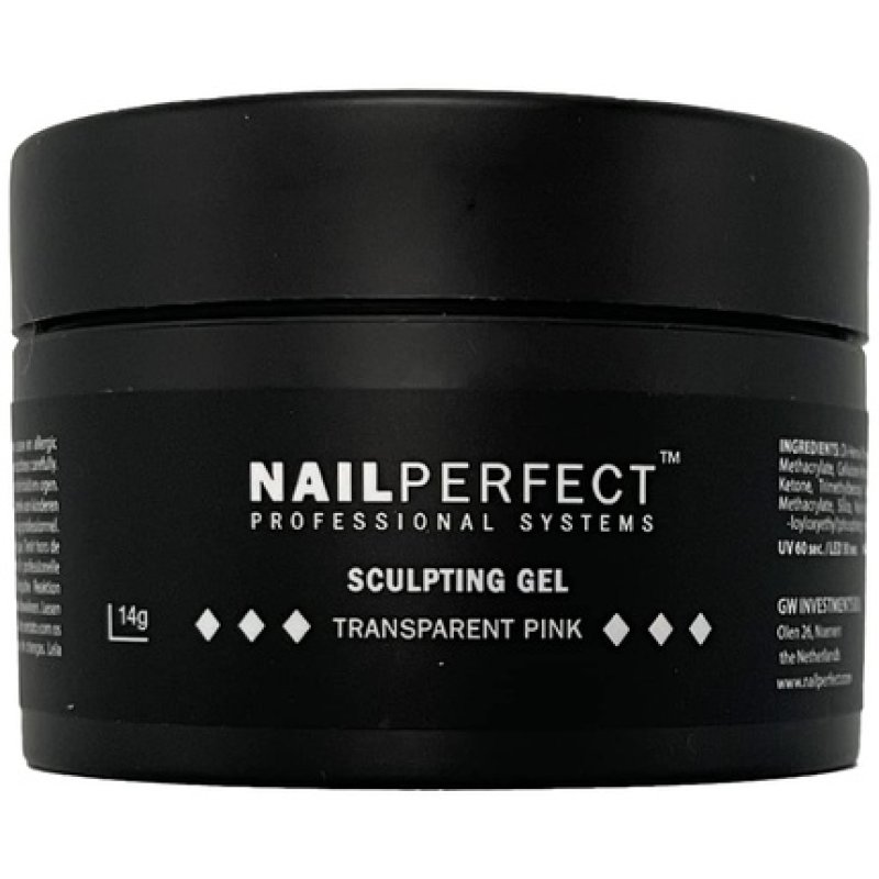 NailPerfect LED/UV Sculpting Gel Transparent Pink 14g