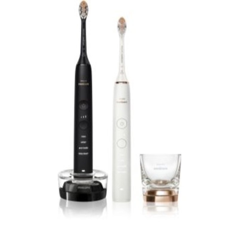 Philips Sonicare Diamond Clean Series 9000 - Duo Pack With 2 Advanced Sonic Electric Toothbrushes