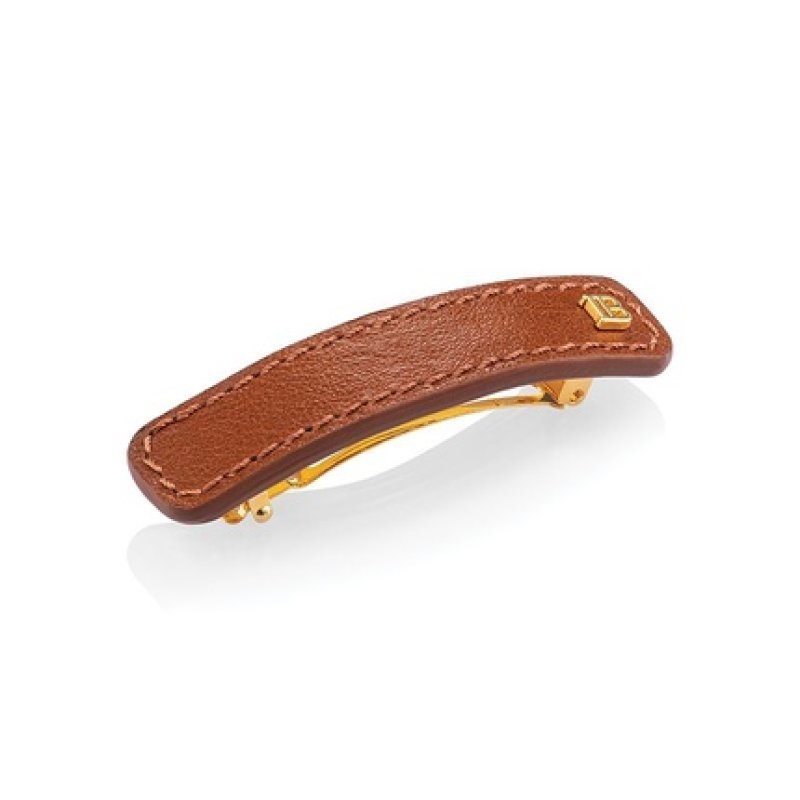 Balmain Hair Couture Genuine Leather Medium Barrette Riviera Collection